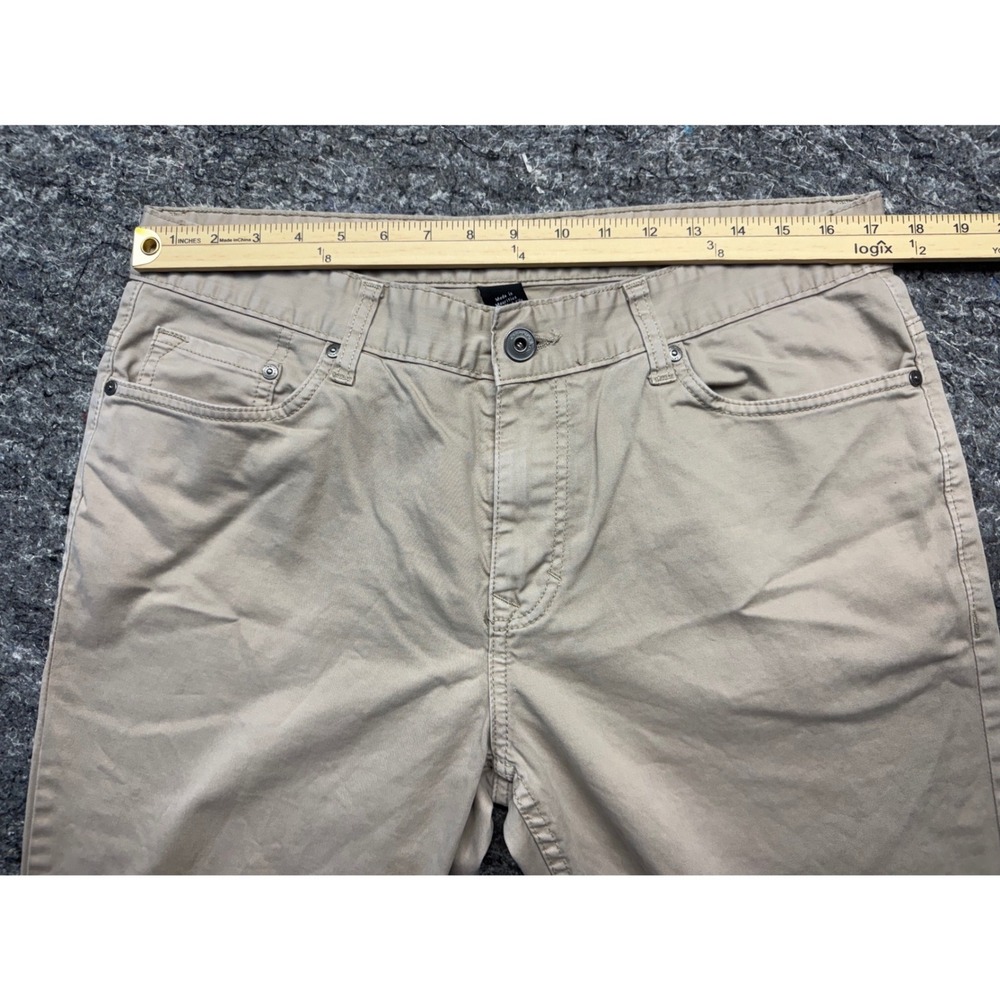 Calvin Klein Jeans Mens 34x34 Straight Leg Khaki Tan Cotton Stretch Pants - Picture 6 of 13